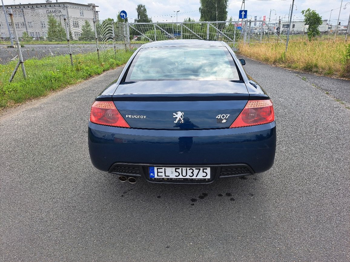 Peugeot 407 coupe, automat, bogate wyposażenie, brązowe skóry