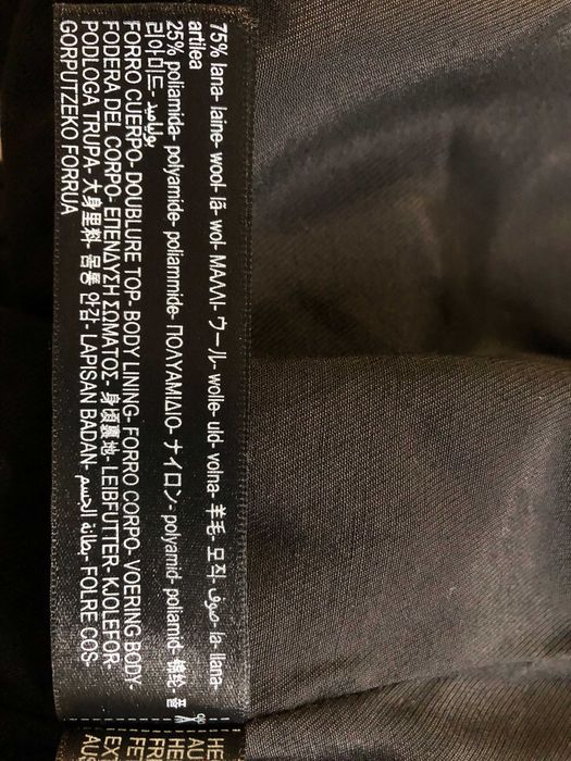 Czarny wełniany płaszcz damski oversize Massimo Dutti rozmiar L