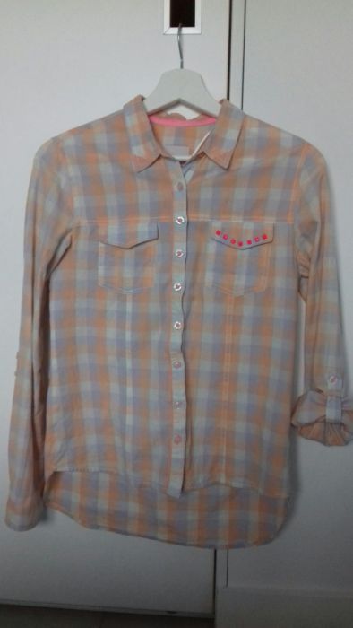 Koszula Reserved r. S, 36, w kostkę, pastelowa, cwieki