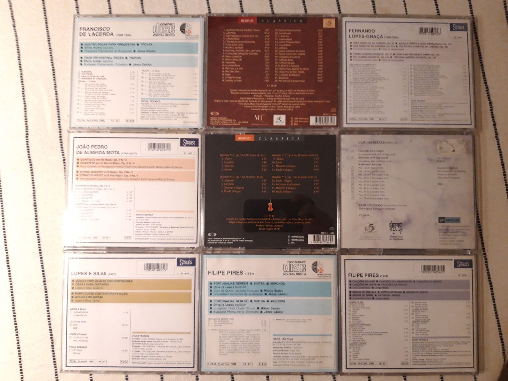 9 CDs de compositores portugueses