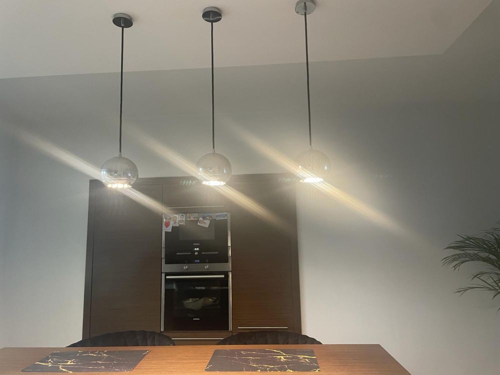 Lampy wiszace chrom stan jak nowe  3szt