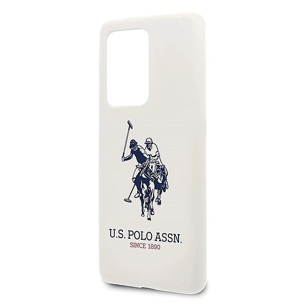 Etui US Polo Silicone Collection na Samsung Galaxy S20 Ultra - białe