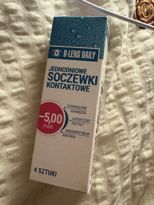 Jednodniowe Soczewki Kontaktowe (-5,00) 4 sztuki B-lens Daily