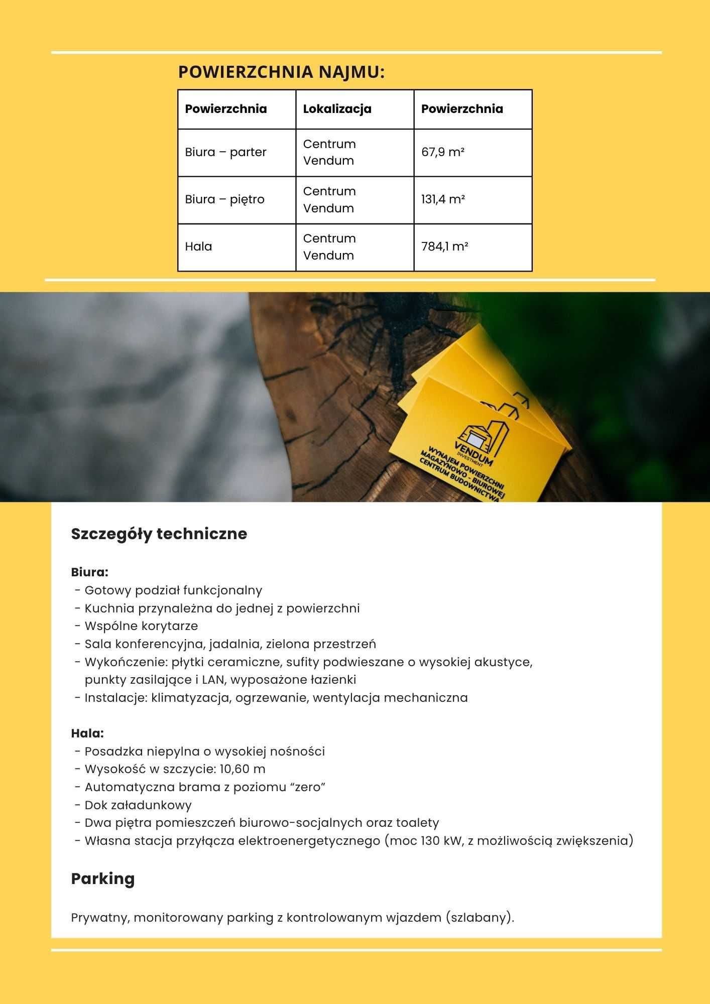 Hala przemysłowo-magazynowa z rampą o powierzchni 784,1 m² + biura