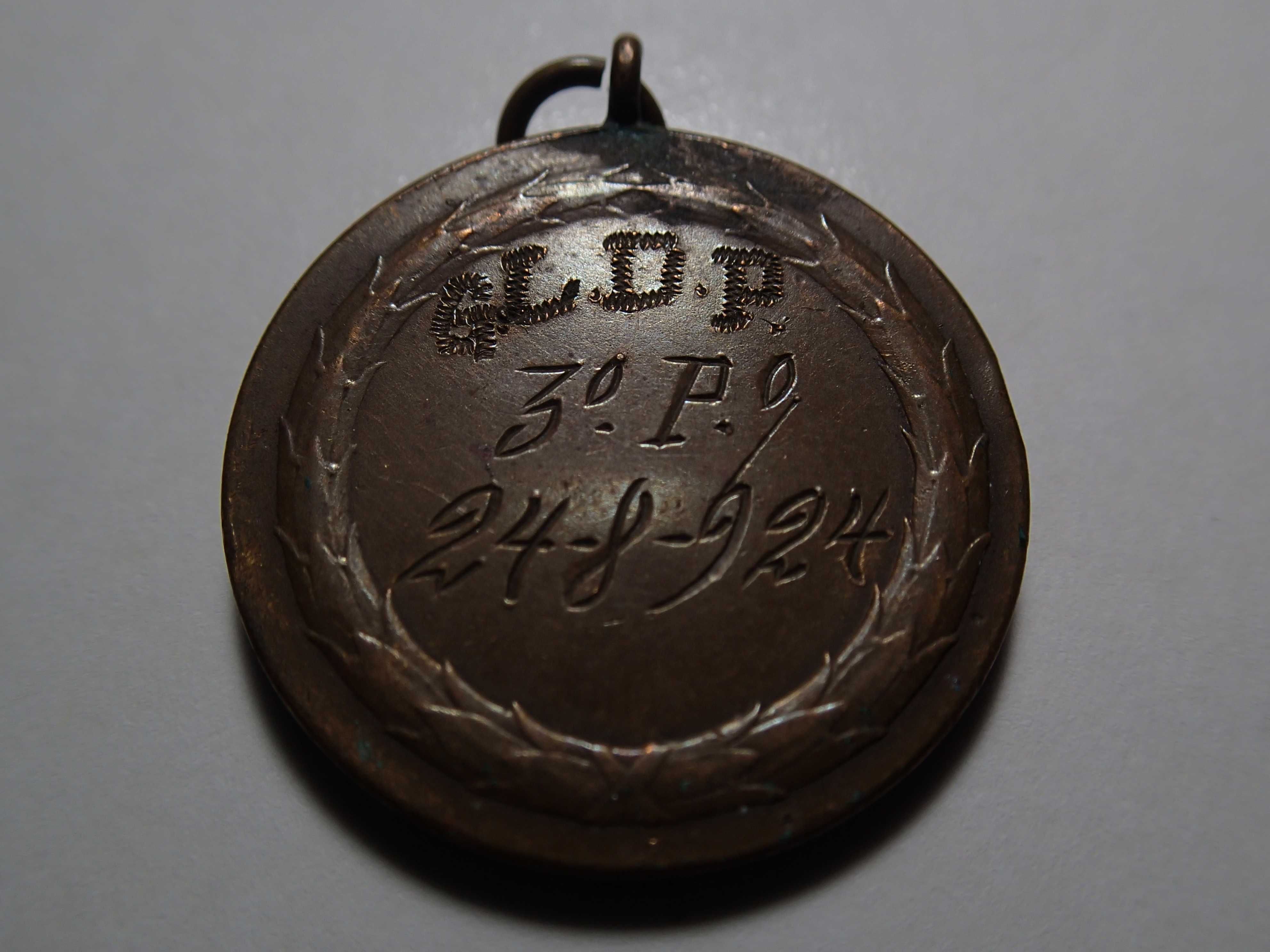 Medalha antiga desportiva em Bronze