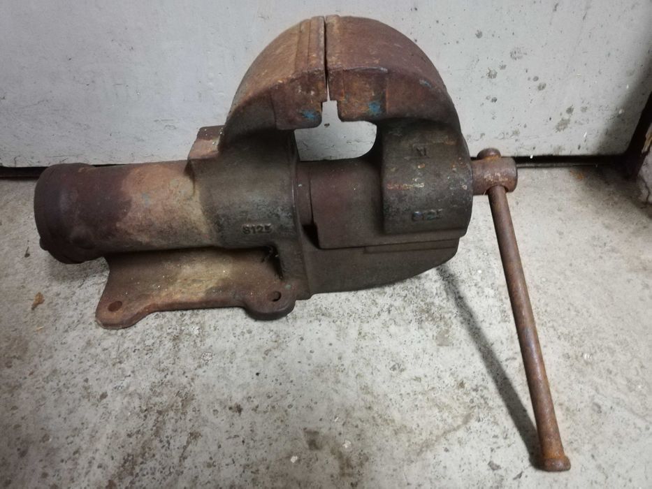 Imadło 125mm niemieckie DDR LES ślusarskie warsztatowe 35 kg stare