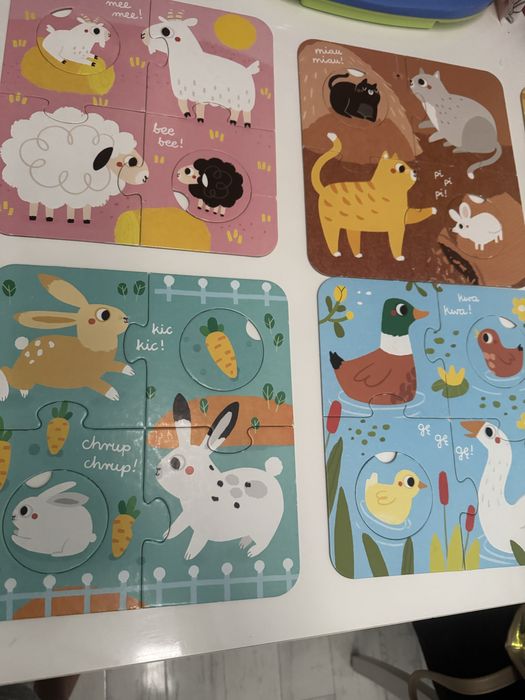 Układanka edukacyjna. Zwierzę na farmie.