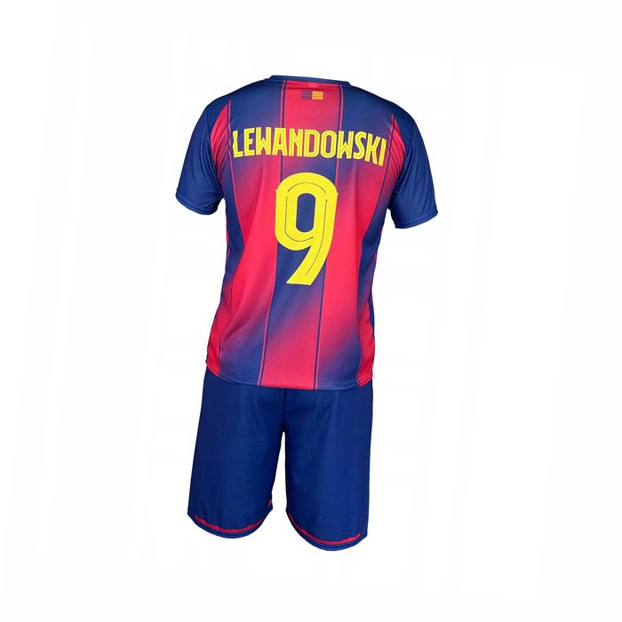 Strój dla młodego piłkarza - LEWANDOWSKI BARCELONA - RÓŻNE ROZMIARY!