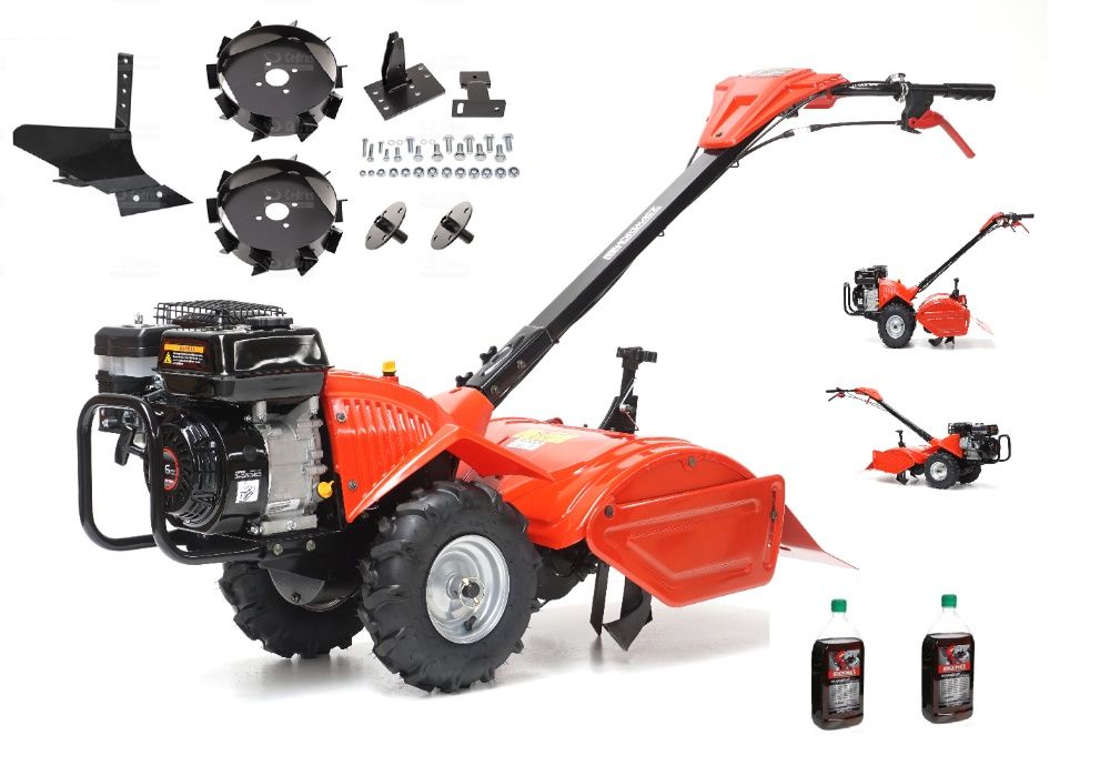 Glebogryzarka spalinowa HORTMASZ HGS 65 XGT Loncin+ ZESTAW PŁUG ORKA