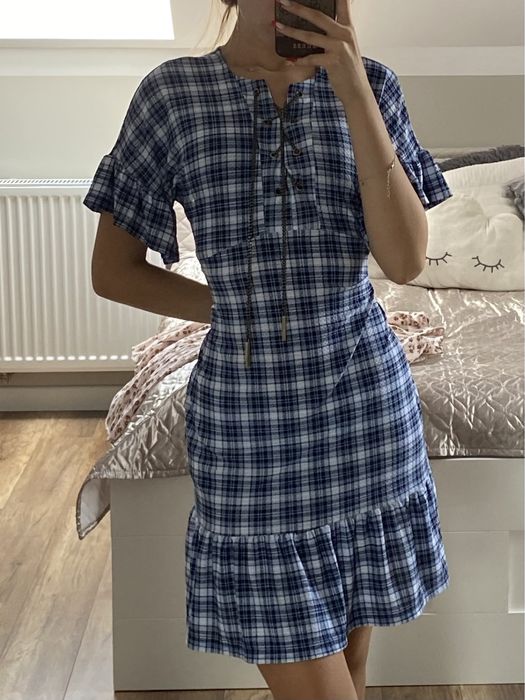 sukienka w kratkę Michael Kors S nowa bez metki