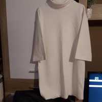 Sukienka prążek w kolorze białym nowa z firmy Rezerweed