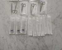 Nowe narzędzia chirurgiczne i medyczne nożyczki,strzykawki sterylne
