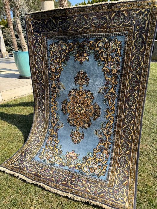 Kaszmirowy r.tkany dywan perski Ghoum Goum 165x105 galeria 8 tyś