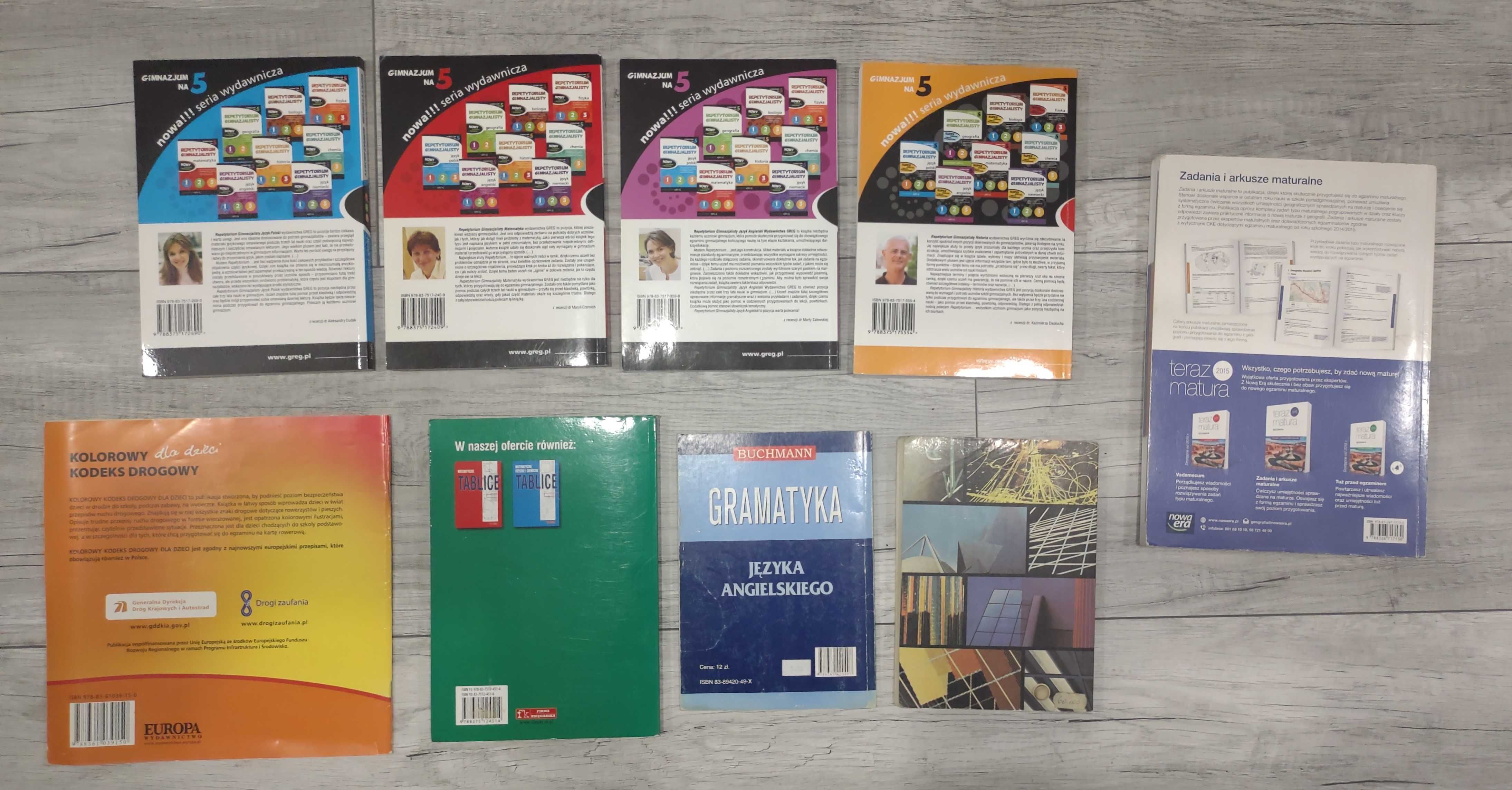 Pomoce naukowe przed maturą Historia Matematyka Angielski Polski Chemi