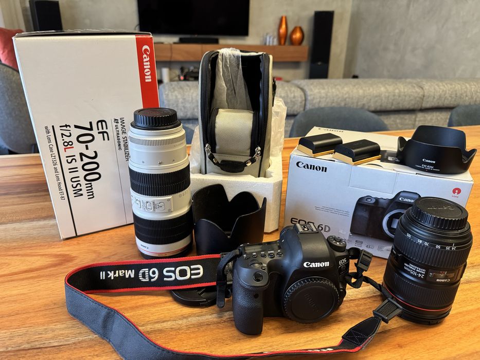 Kit canon 6D mark II com 2 lentes