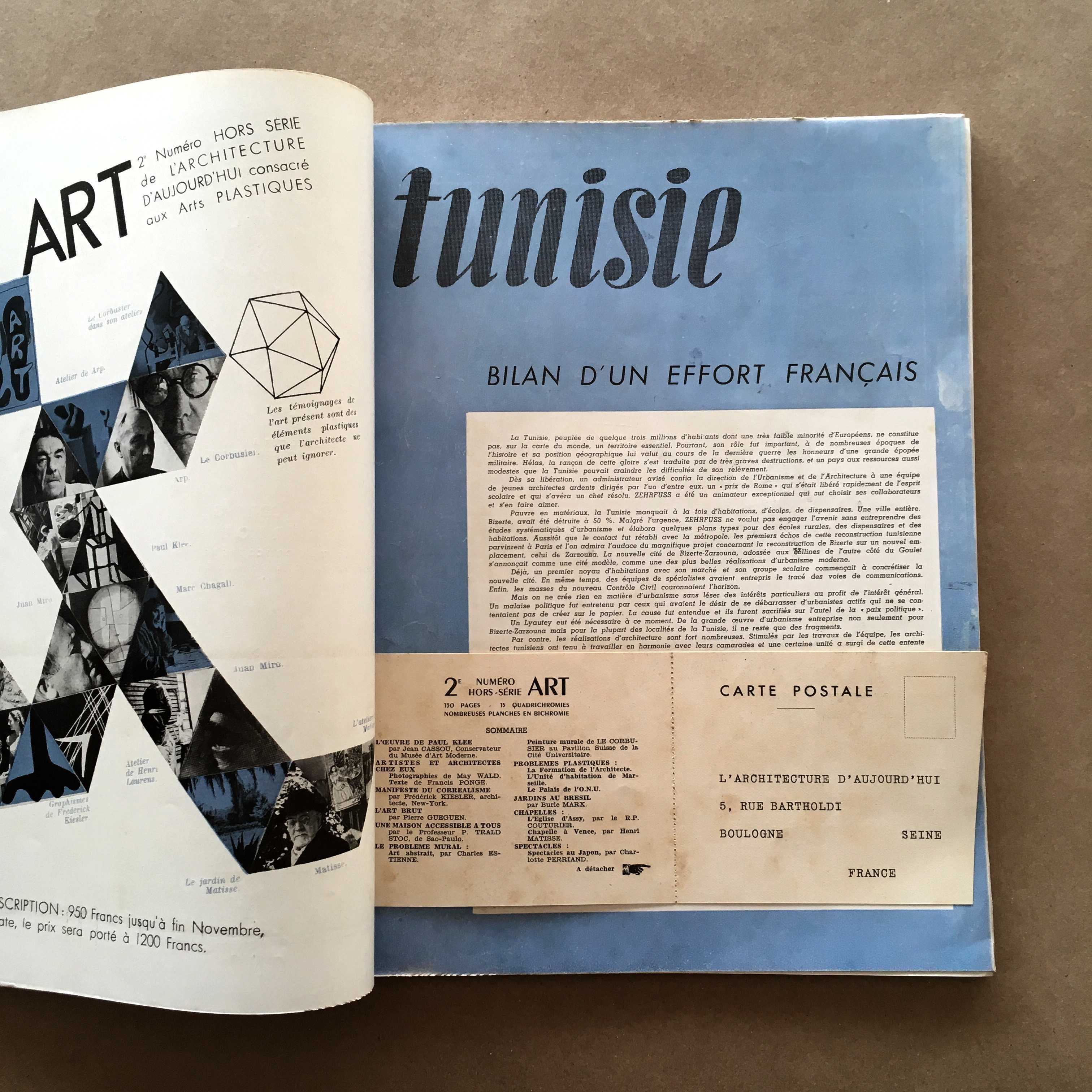 L'Architecture d'Aujourd'hui n. 20 - Tunisie (1948)