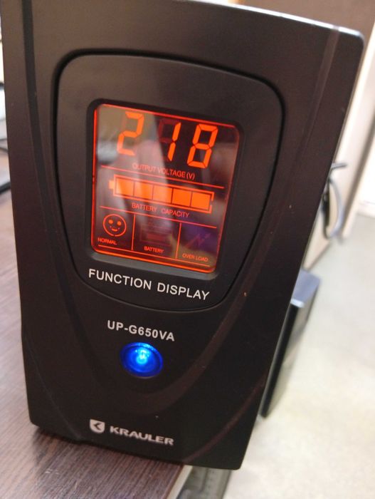 ИБП KRAULER UP-D650VA + новый АКБ + переноска.