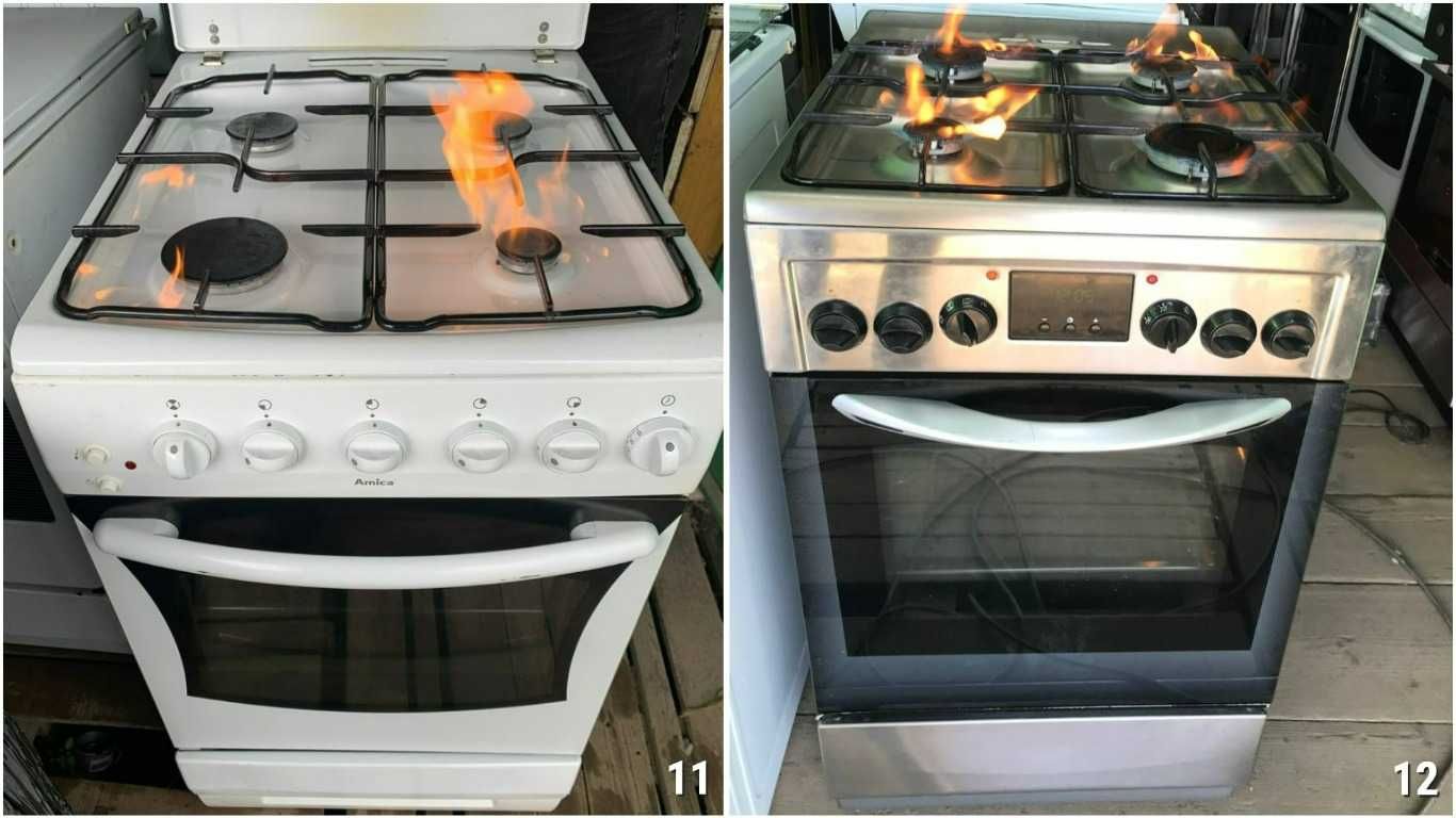 ПЛИТА Газова MASTERCOOK RY86K 60 50см Нержавійка Конвекція ГРИЛЬ Б\у