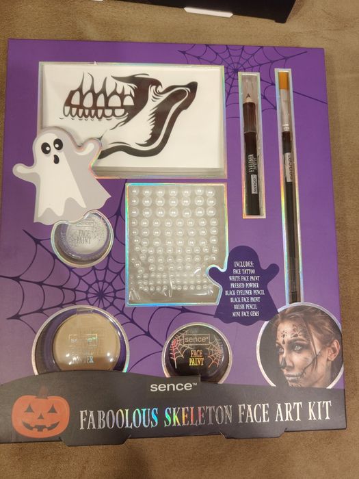 Nowe 2 Zestawy do malowania twarzy halloween