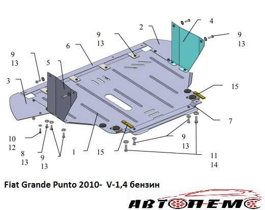 Захист двигуна Fiat Ducato Freemont Fiorino Fullback Linea Pand Punto