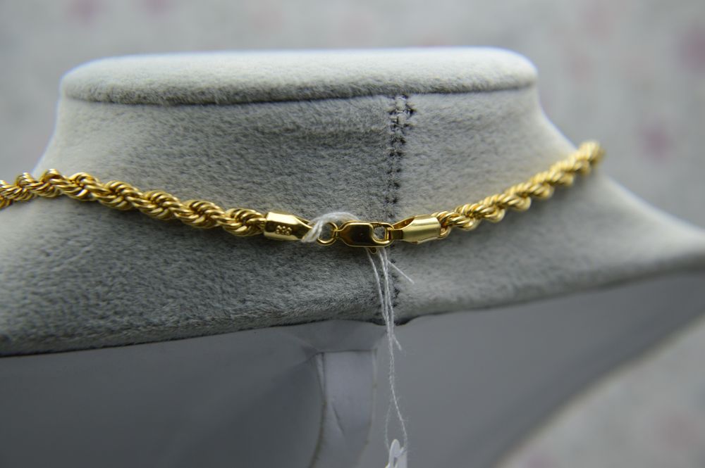 Nowy złoty łańcuszek Kordel 55cm 3mm zakręcony splot 6.76g