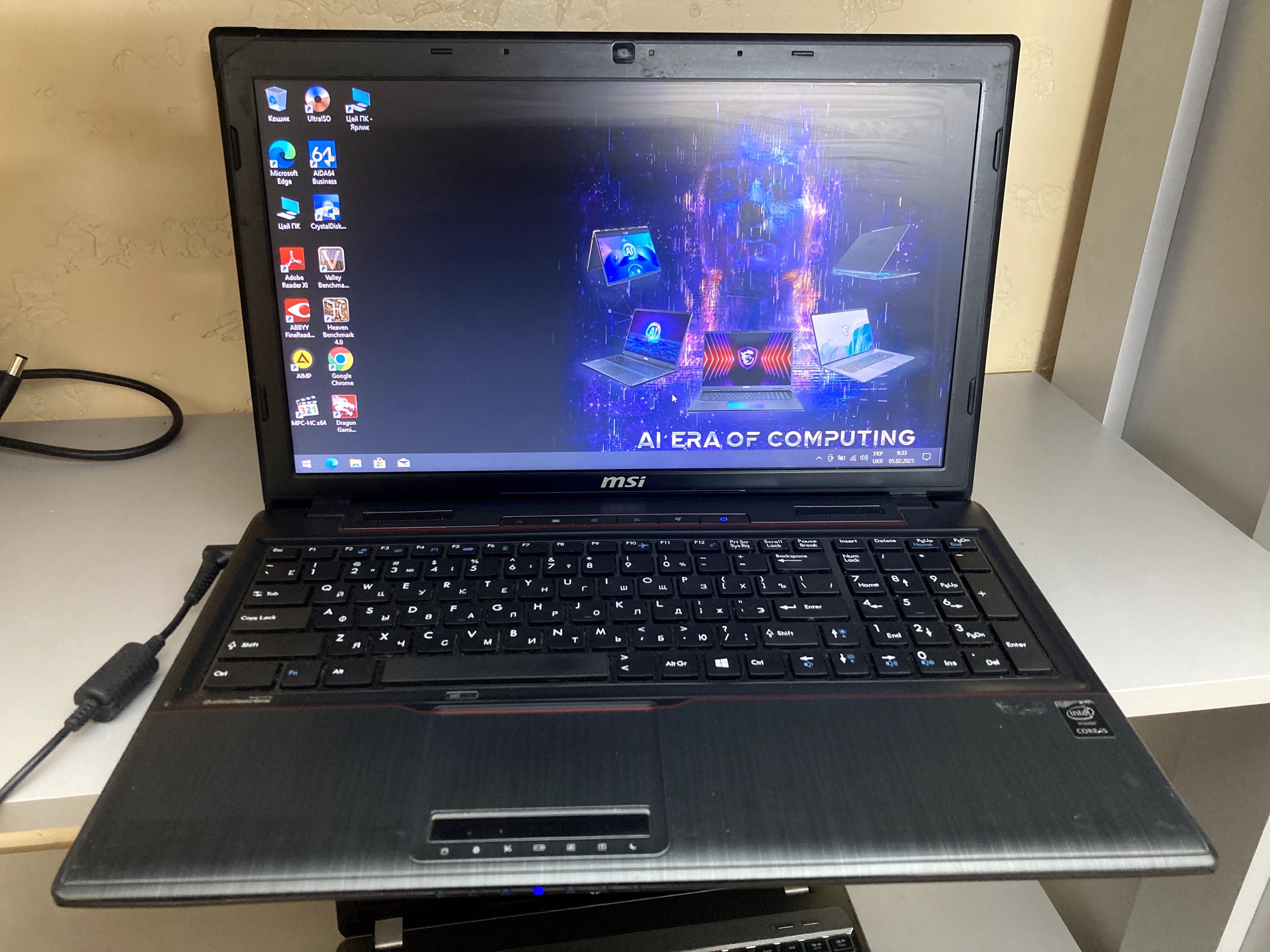 MSI MSI-16GH gp60 2qe i5-4210h 16gb ssd 256gb HDD 500Gb GeForce 840m