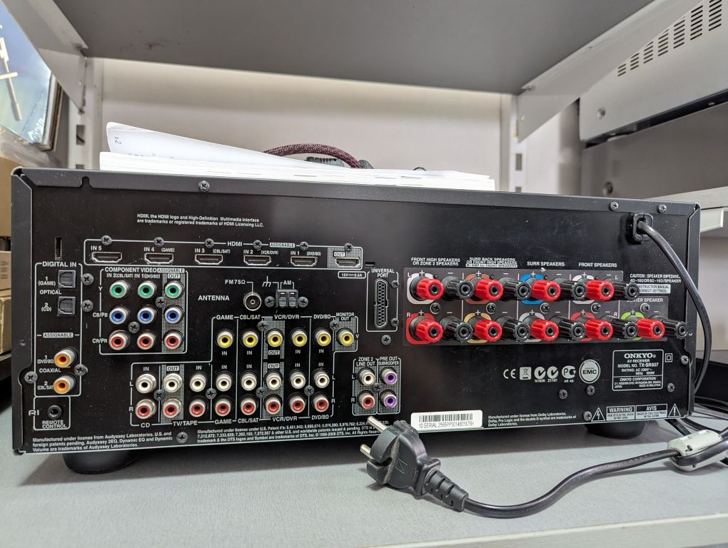 7.2 AV-ресивер Onkyo TX-SR607. HDMI, WRAT. Вес 11 кг.