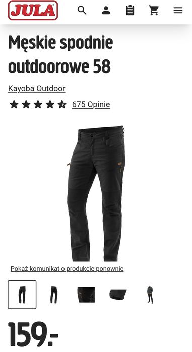 Spodnie męskie outdoorowe