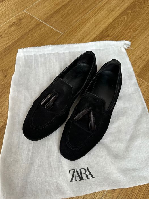 Чоловічі лофери туфлі замшеві Zara