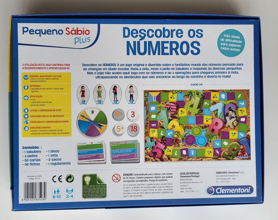 Jogo de tabuleiro Descobre os Números - Clementoni