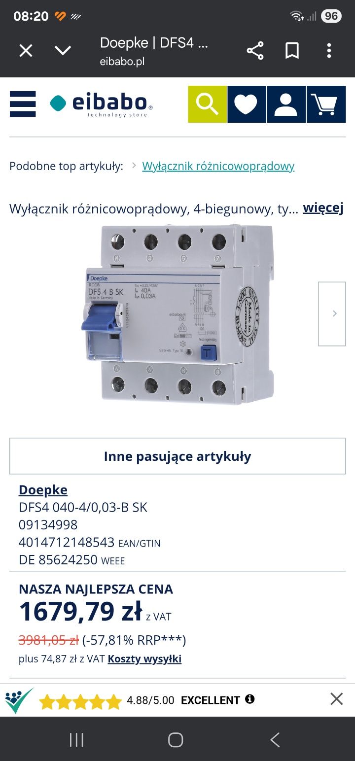 Różnicowka 40A Doepke