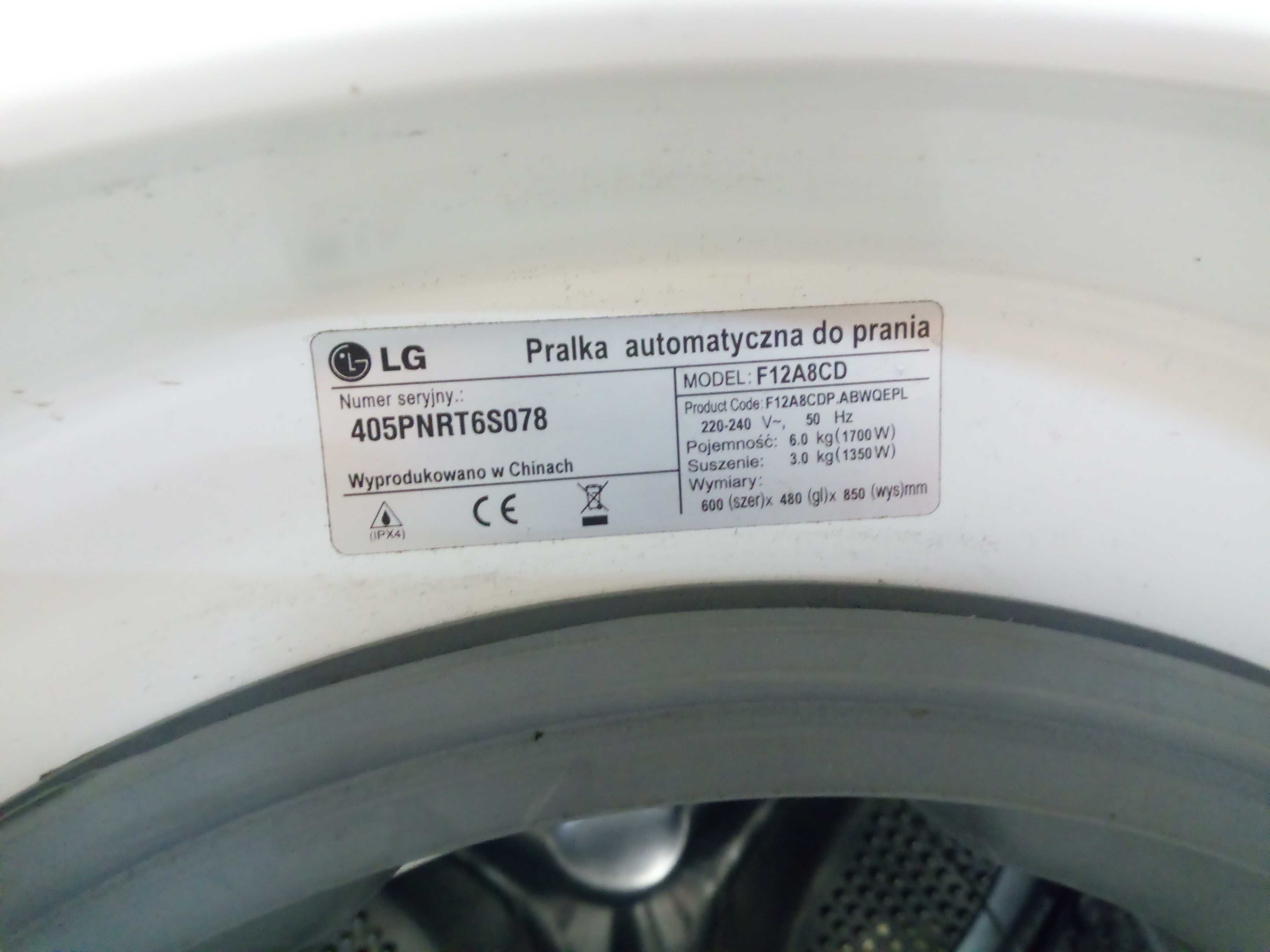 fartuch  guma do pralki Lg F12A8CD
