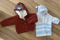 Свитер толстовка плюшевая пуловер теплый с капюшоном для малыша 3-9мес