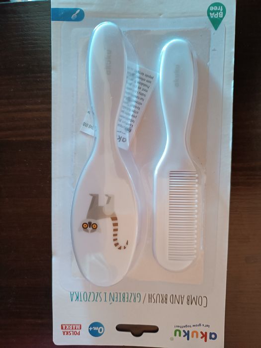 Grzebień i szczotka Akuku dla niemowlaka Lemur