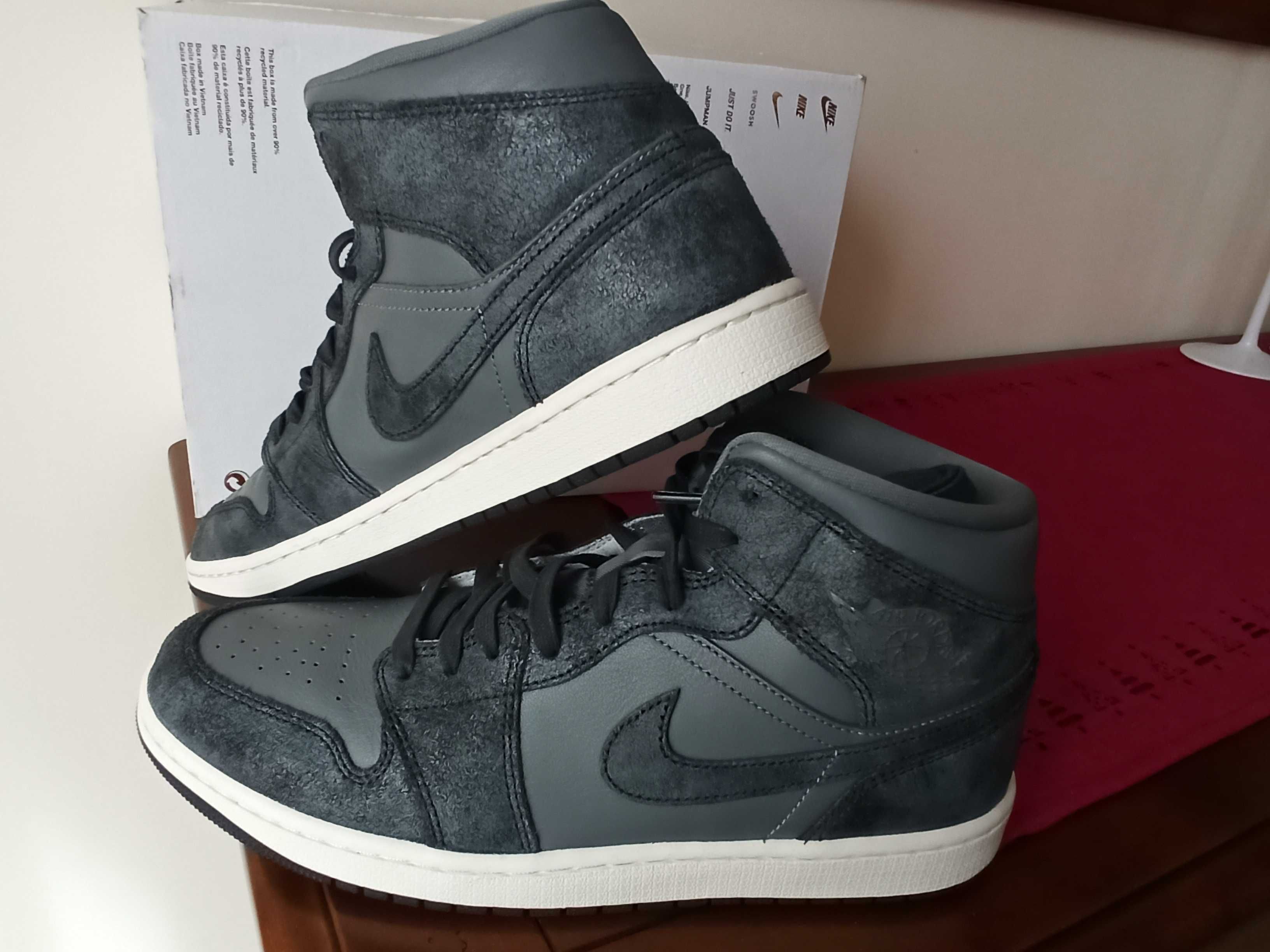 (r.44,5) Nike Jordan 1 Mid Distressed Smoke Grey FJ3448,-001