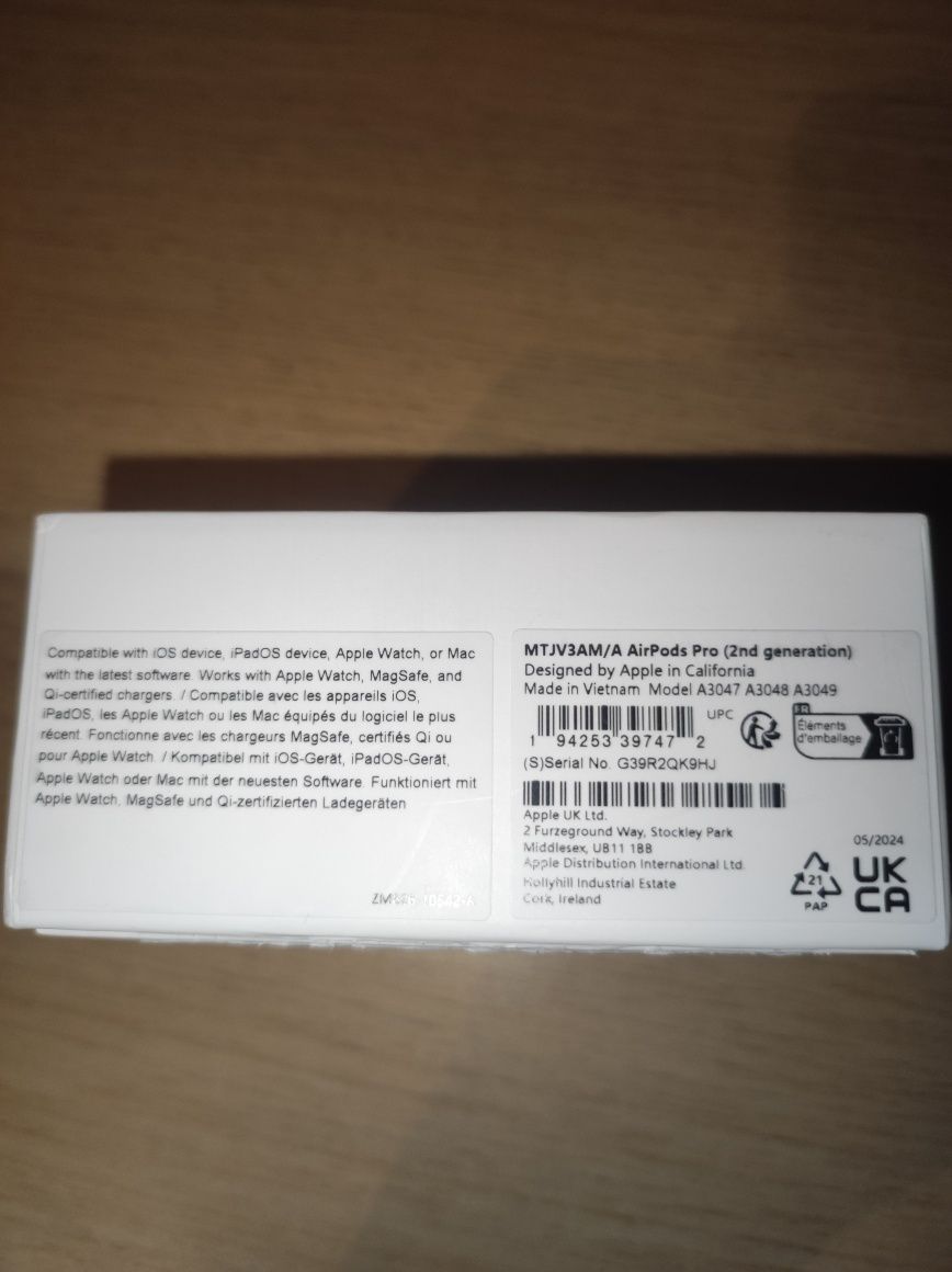 Słuchawki Apple airpods 2 pro białe bezprzewodowe USB C
