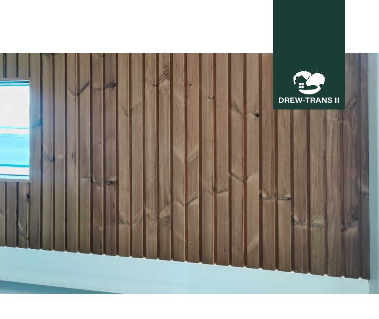 Termo drewno, boazeria 19x118 termososna ThermoWood® elewacje sauna