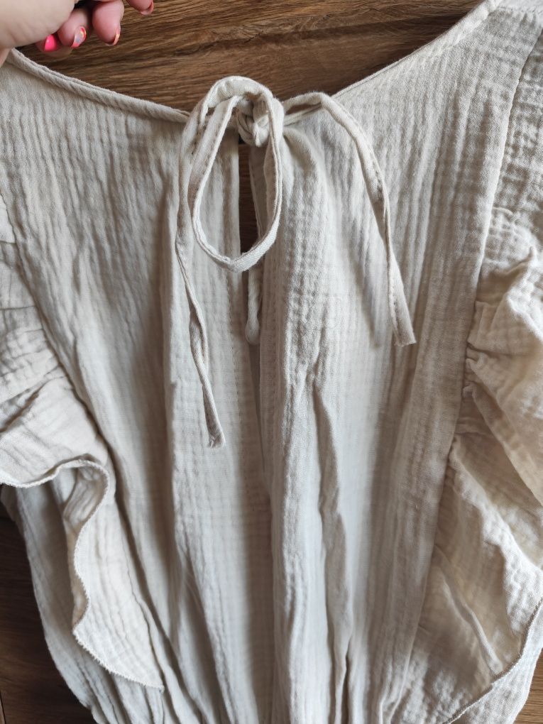 Muślinowa sukienka, kombinezon, boho style