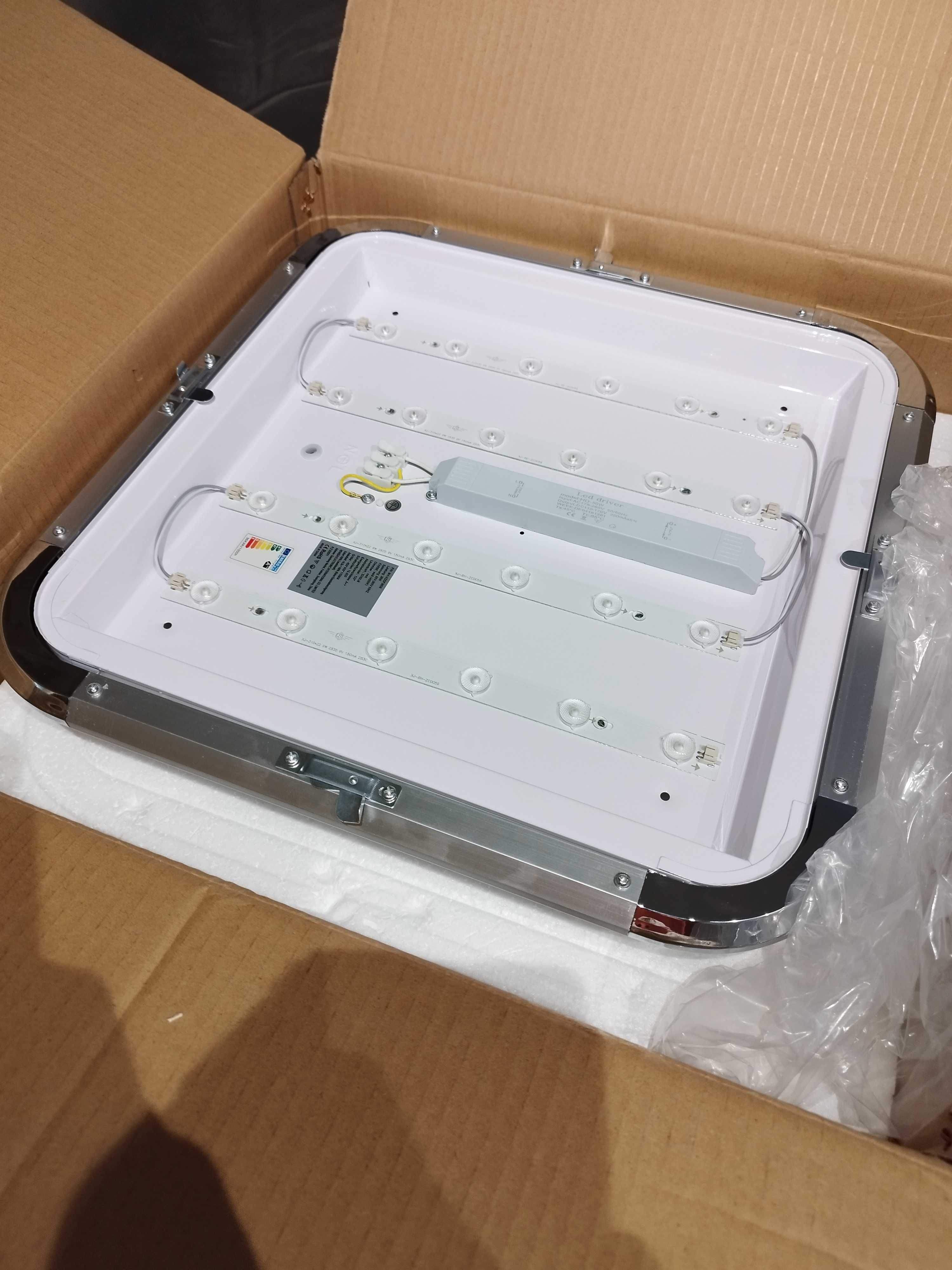 Plafon 2 sztuki,  LED 36W Białe 4000K 45/45cm , 2 tryby świecenia