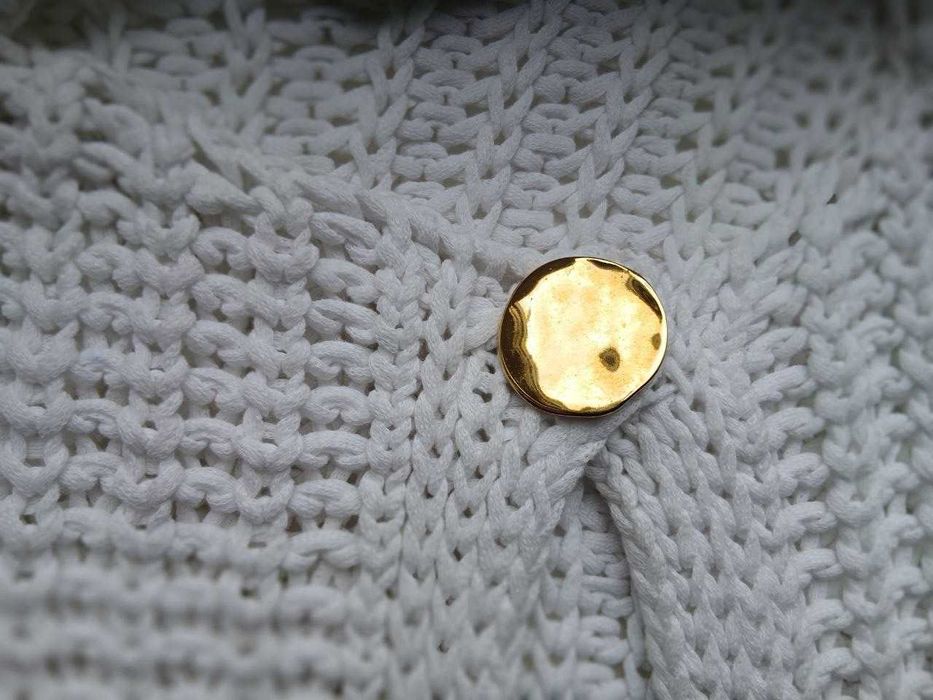 Жилет білий в'язаний об'ємний бавовна р.46 ZARA
