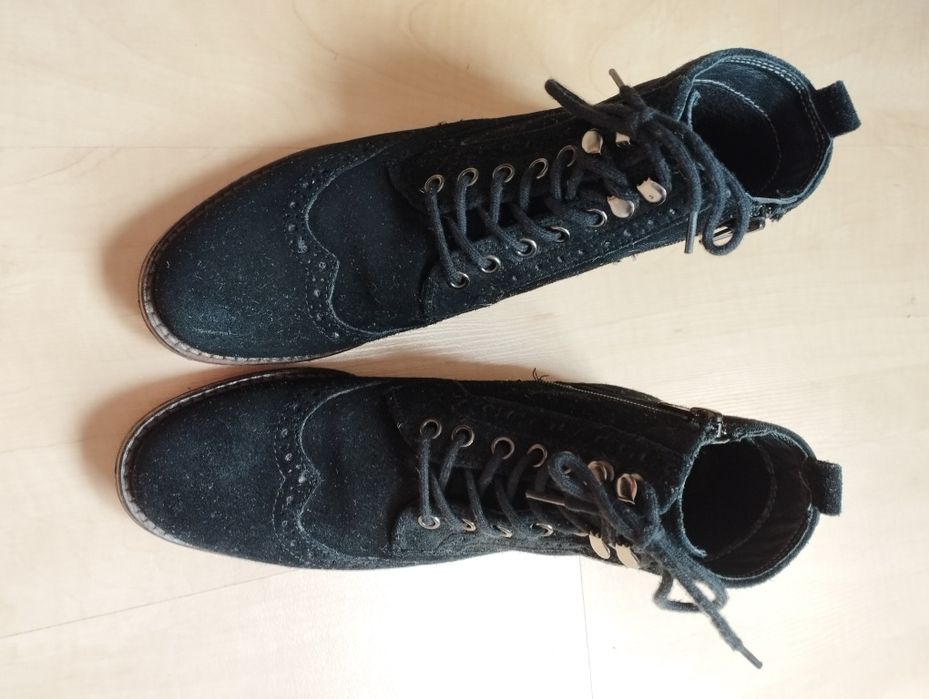 Deichmann 5th avenue czarne botki zamszowe 37