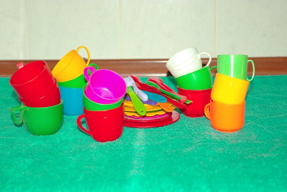 Набор детский стаканчики ложки вилки