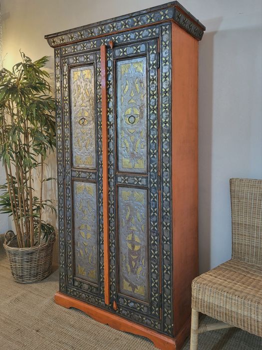 armario, prateleiras, louceiro, estante, oriental, indiano, rustico