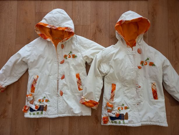 Куртки весна-осень для двойняшек девочек