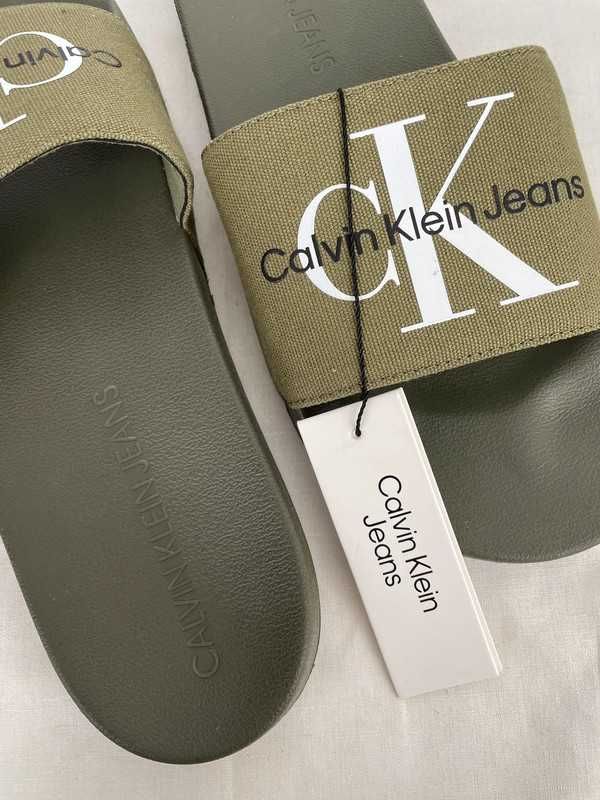 Klapki męskie Calvin Klein Jeans khaki (47)