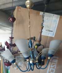 Candeeiro azul 5 lâmpadas