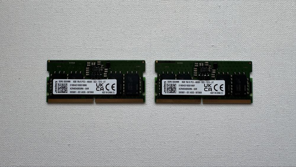 DDR5 SODIMM Kingston 16GB 4800 MHz пам'ять для ноутбука