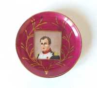 Zabytek talerzyk Napoleon Bonaparte ręcznie malowany porcelana