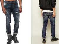 90/111 cm DIESEL TEPPHAR W33 L34 slim vintage rurki skinny jogger w32