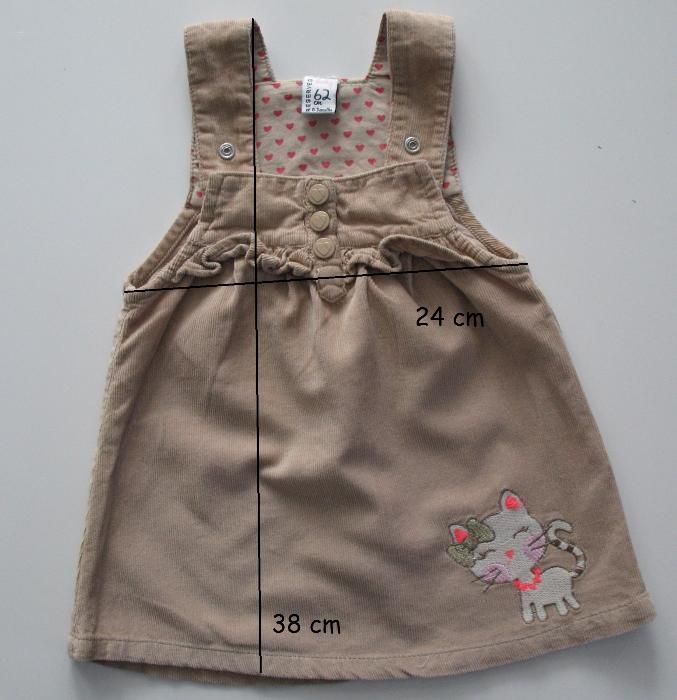 Spódniczka na szelkach z kotkiem Reserved rozmiar 62